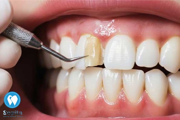جایگزین کردن ونیرکامپوزیت شکسته با لمینت سرامیکی